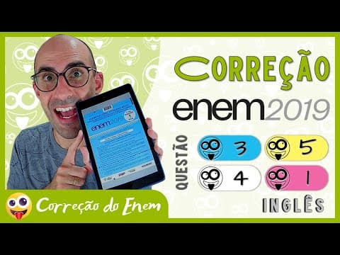 Thumbnail da aula: [CORREÇÃO DO ENEM] Questão 3 (inglês) - Enem 2019 - Prova azul ▷ In this life