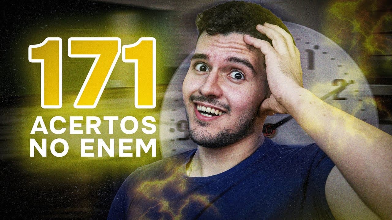 Thumbnail: COMO eu fiz 171 ACERTOS no ENEM (técnicas de alto nível)