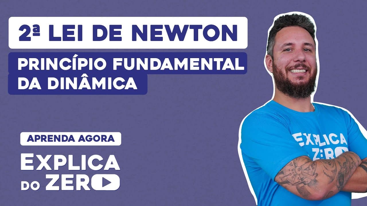 Thumbnail: 2ª LEI DE NEWTON: princípio fundamental da Dinâmica | Física | Explica do Zero | Leonardo Meirelles