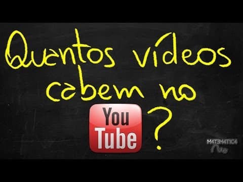 Thumbnail da aula: QUANTOS VÍDEOS CABEM NO YOUTUBE? | Matemática Rio