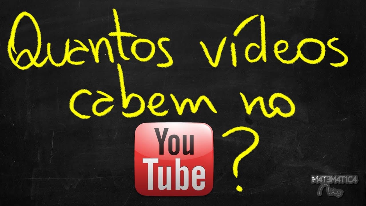 Thumbnail: QUANTOS VÍDEOS CABEM NO YOUTUBE? | Matemática Rio