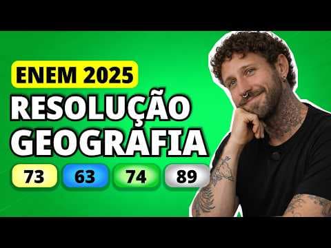Thumbnail da aula: ENEM 2025 GEOGRAFIA – Questão 73 | Produção e exportações brasileiras no ranking mundial em 2019