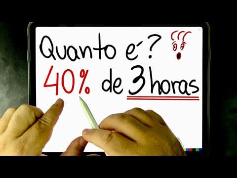 Thumbnail da aula: 🔥 Quanto é 40% de 3 horas? 😱 Muita gente NÃO SABE FAZER esse DESAFIO DE MATEMÁTICA! Você consegue?