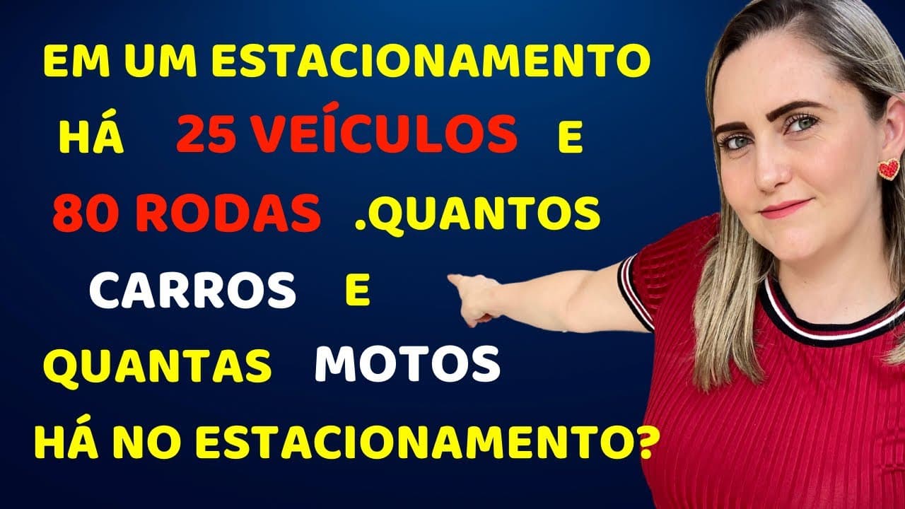 Thumbnail: SISTEMA DOS CARROS E MOTOS !!! Matemática básica todo dia.📚🚀