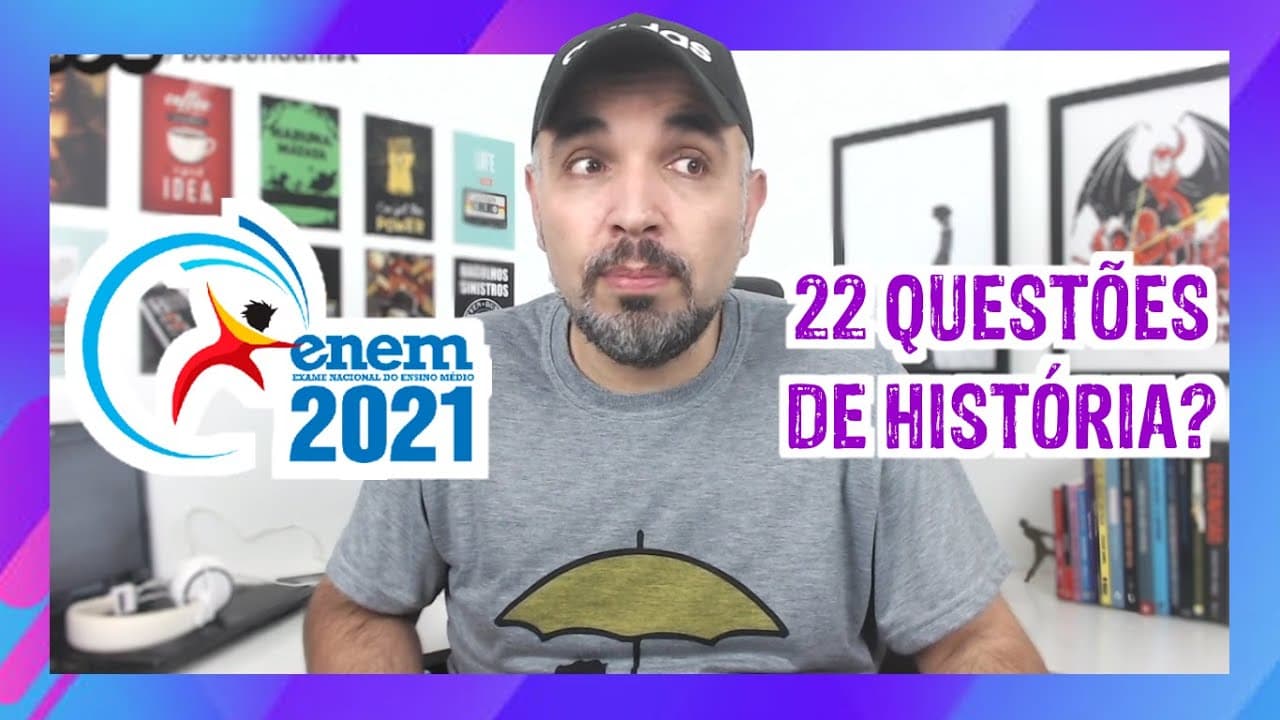 Thumbnail: ENEM 2021 -  HISTÓRIA: comentário e gabarito de todas as questões
