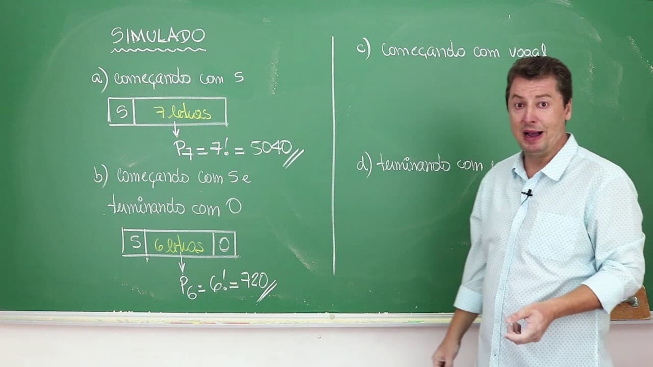 Thumbnail: ANÁLISE COMBINATÓRIA - Fatorial e Permutação (Curso de Matemática para o ENEM)