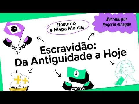 Thumbnail da aula: HISTÓRIA DA ESCRAVIDÃO | QUER QUE DESENHE | MAPA MENTAL | DESCOMPLICA