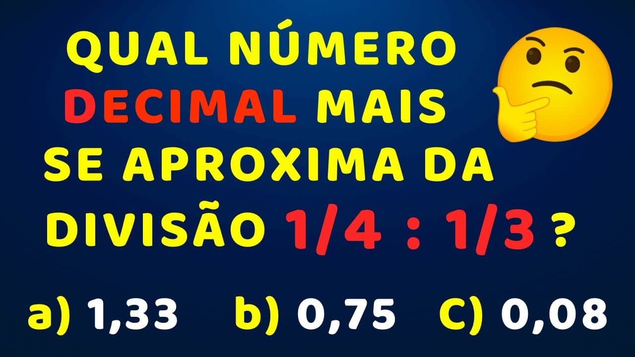 Thumbnail: 😱VOCÊ SABE DIVIDIR E TRANSFORMAR FRAÇÃO EM DECIMAL?
