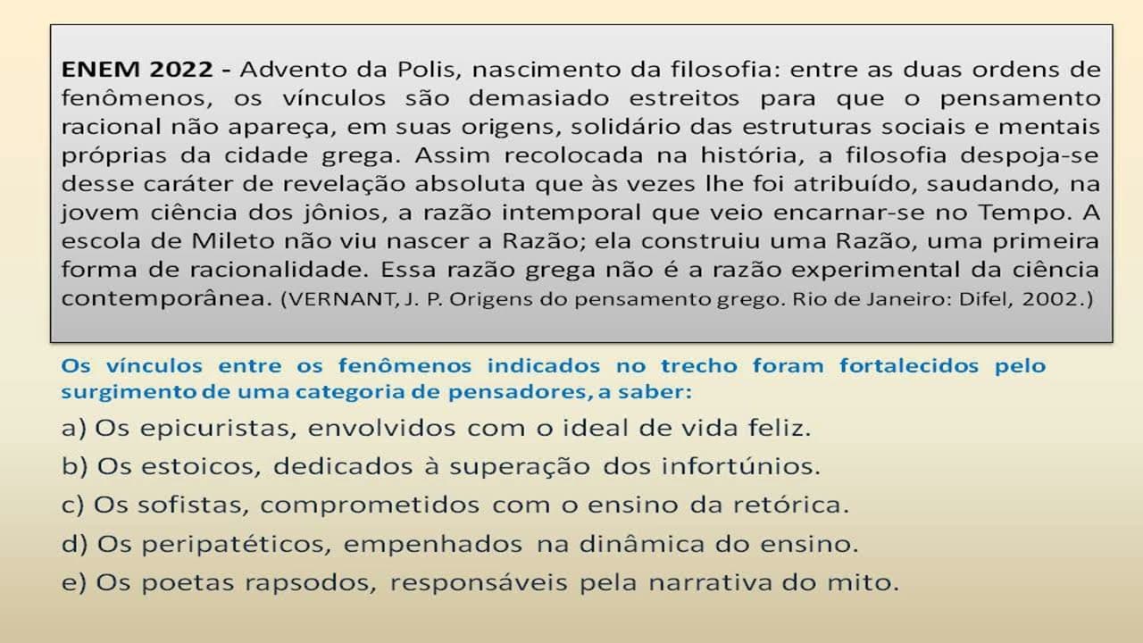 Thumbnail: ADVENTO DA POLIS - QUESTÃO ENEM 2022