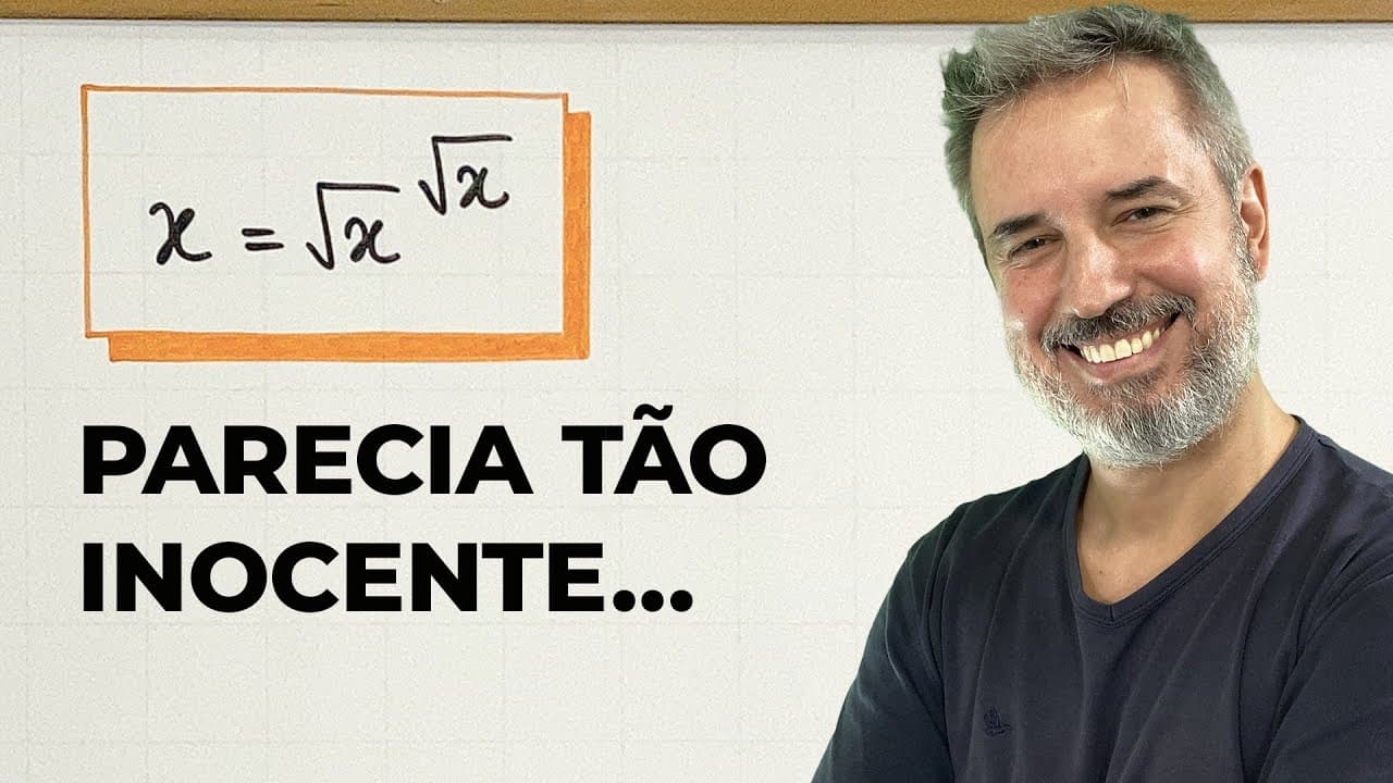 Thumbnail: PARECE INOCENTE: a equação x = √x ^ √x vai surpreender você! [Horizontal]