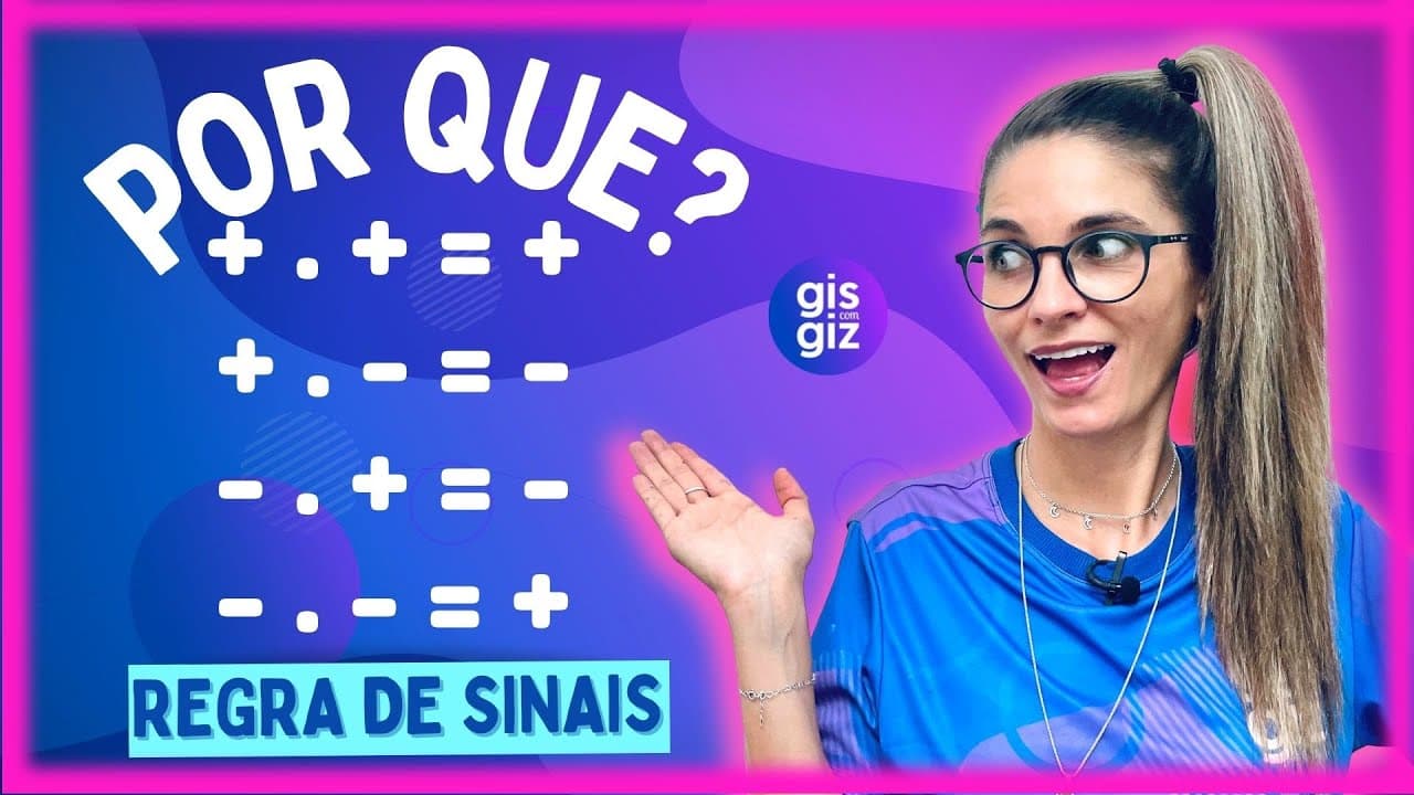 Thumbnail: REGRA DE SINAIS - SUPER DICA \Prof. Gis/