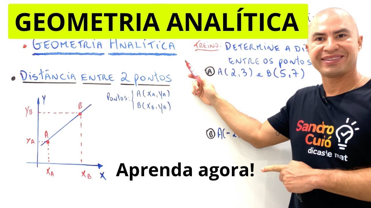 Thumbnail: Distância, Ponto Médio, Equação da Reta, Baricentro e Alinhamento de Pontos