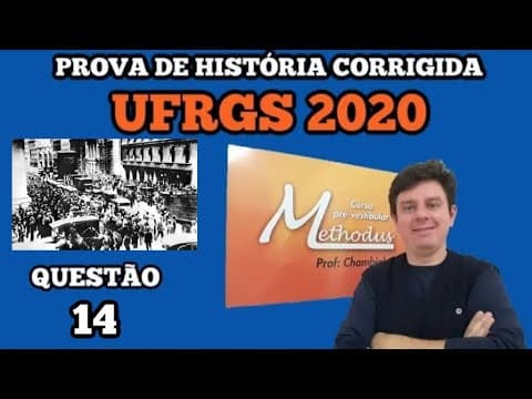 Thumbnail da aula: 14 de 2020 da prova de história da UFRGS - Sobre a crise econômica de 1929 que iniciou com a quebra