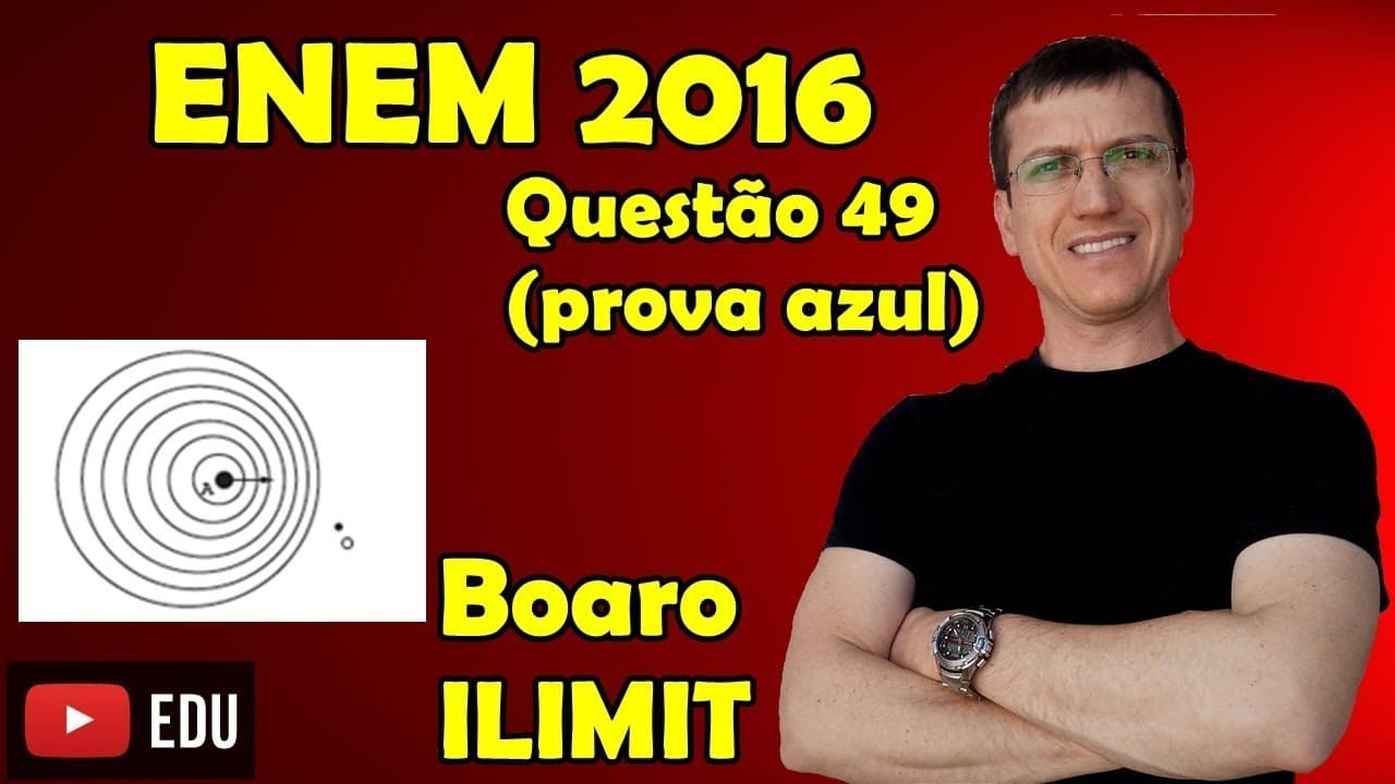 Thumbnail: ENEM 2016 - QUESTION 49 - PHYSICS - BLUE TEST - Prof Boaro/ILIMIT EDUCATION