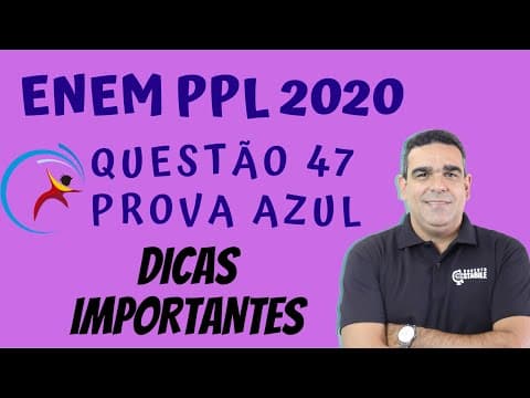 Thumbnail da aula: ENEM PPL - CORREÇÃO DA QUESTÃO 47 , PROVA AZUL 2020 - COM TODAS AS DICAS PARA GABARITAR GEOGRAFIA .