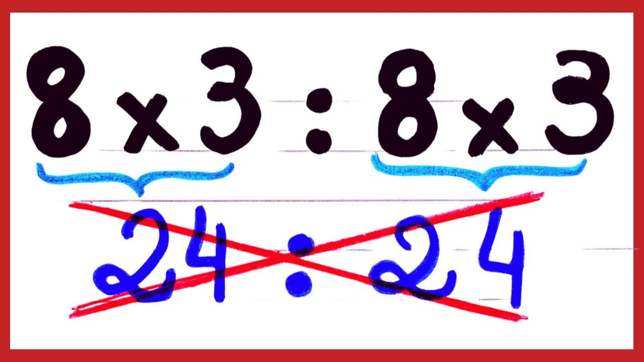 Thumbnail: 😱 NÃO FAÇA MAIS ISSO !!!! 8 x 3 : 8 x 3 = ❓❓
