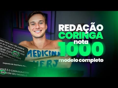 Thumbnail da aula: MODELO DE REDAÇÃO CORINGA PARA O ENEM 2024 (ATUALIZADO)