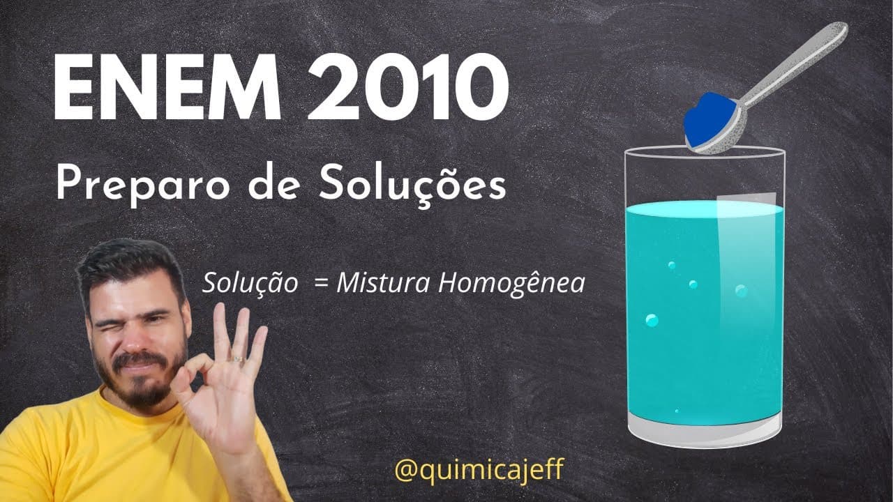 Thumbnail: ENEM 2010: Ao colocar um pouco de açúcar ma água e mexer até a obtenção de uma só fase, prepara-se