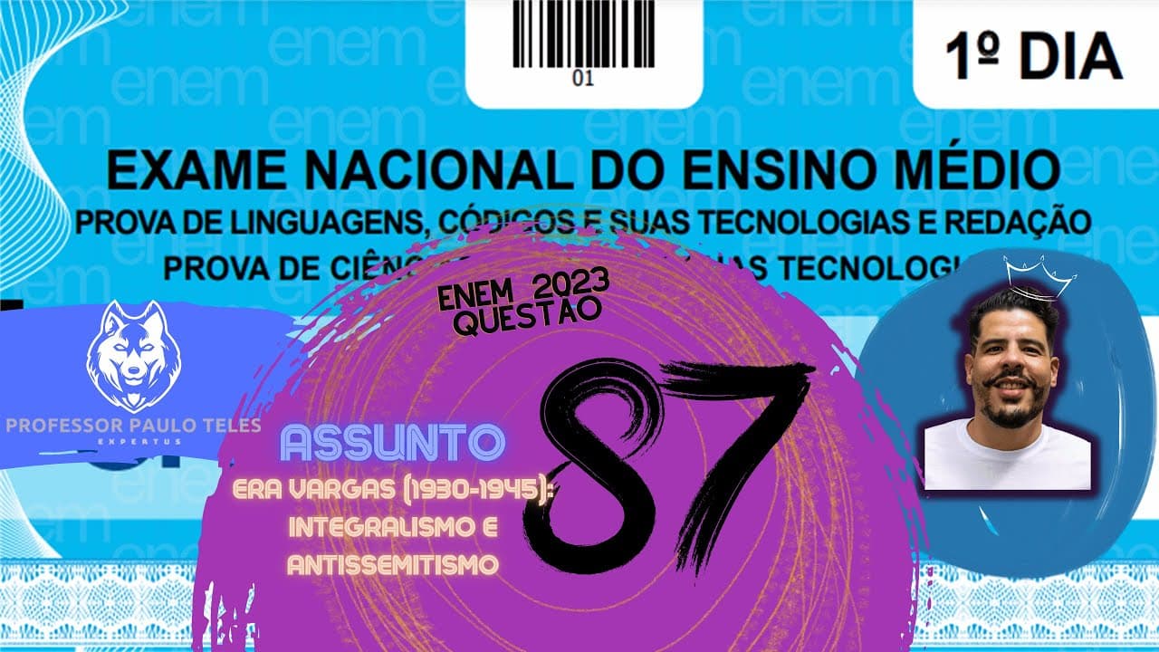 Thumbnail: Resolução Enem 2023 - Humanas Questão 87