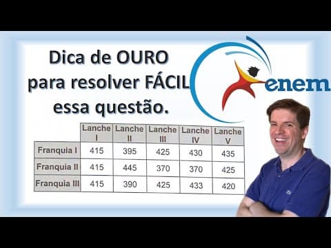Thumbnail da aula: Uma rede de hamburgueria tem três franquias em cidades distintas  Visando incluir um novo