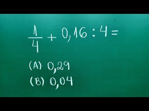Thumbnail da aula: QUAL É A RESPOSTA CORRETA? EXPRESSÃO COM FRAÇÃO E DECIMAL - Professora Angela Matemática