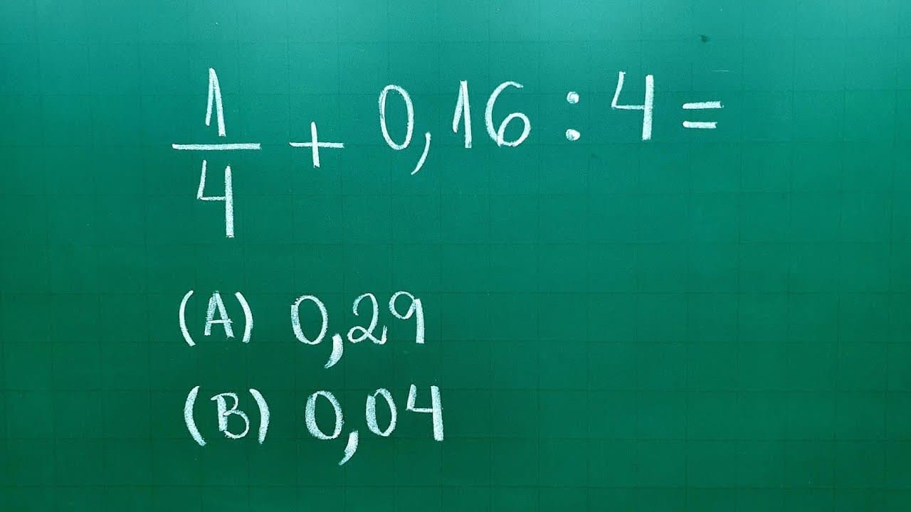 Thumbnail: QUAL É A RESPOSTA CORRETA? EXPRESSÃO COM FRAÇÃO E DECIMAL - Professora Angela Matemática