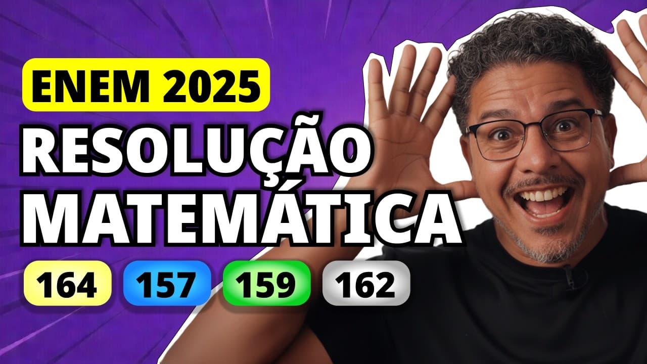 Thumbnail: ENEM 2025 Matemática – Questão 164 | O cortisol é um hormônio produzido pelas glândulas adrenais