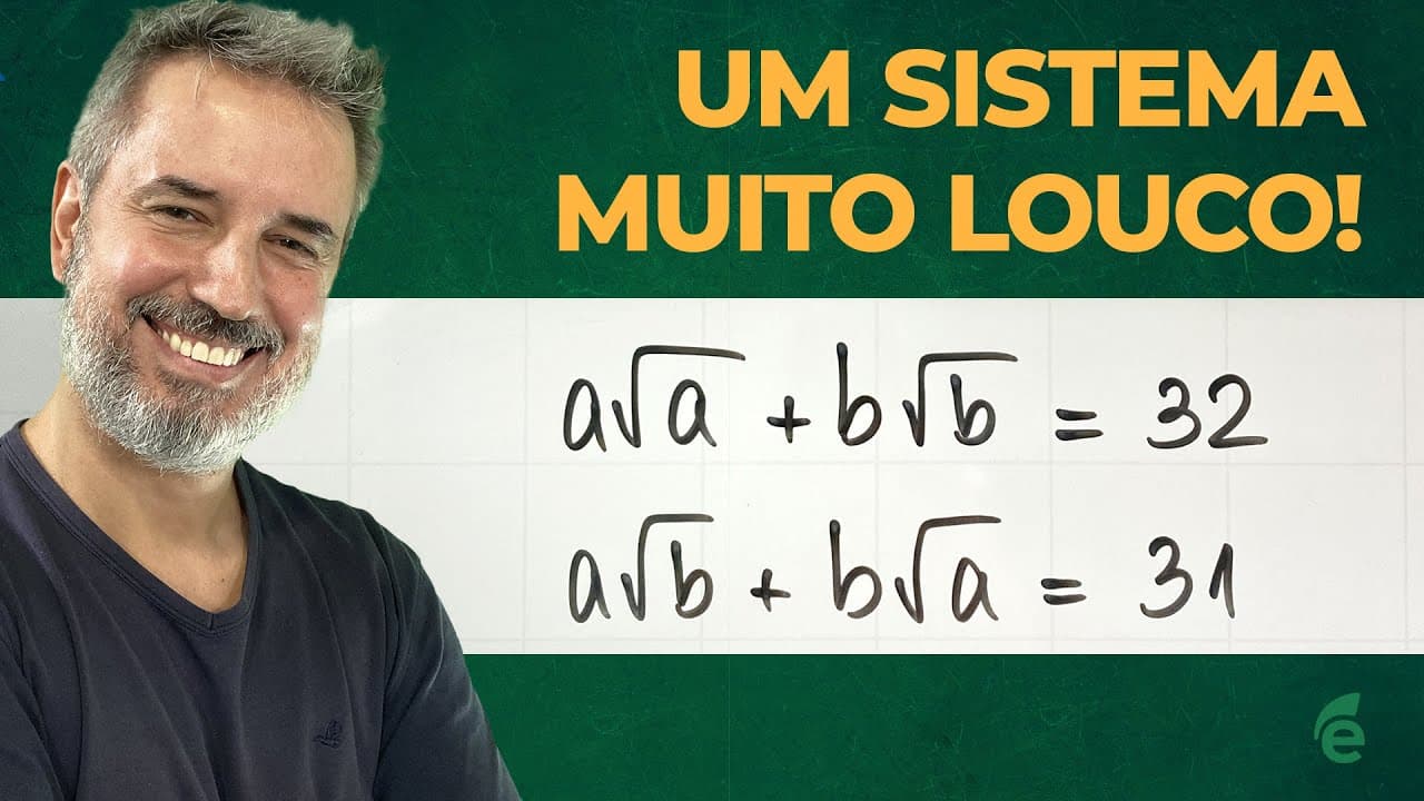 Thumbnail: Um sistema de equações MUITO LOUCO! 🤪 [Horizontal]