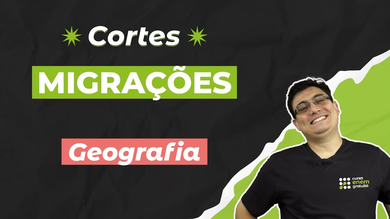 Thumbnail: CORTES DOS AULÕES ENEM 2025: Migrações | Geografia | Raphael Carrieri