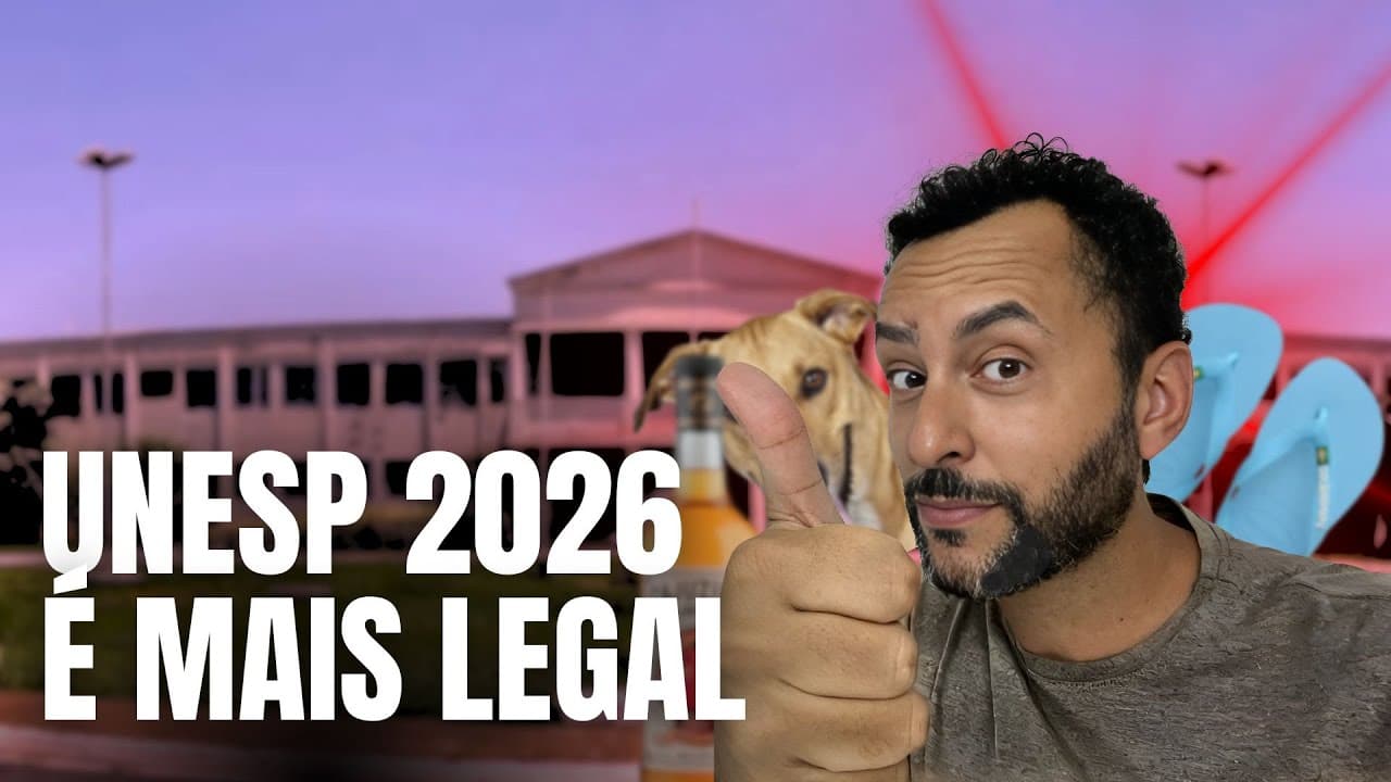Thumbnail: Por Que a UNESP 2026 é a Melhor Opção? Tudo Sobre o Vestibular e Como Passar!