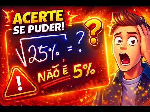 Thumbnail da aula: É AQUI que erram no ENEM: Aprenda Raiz Quadrada de Porcentagem! 💯🔍