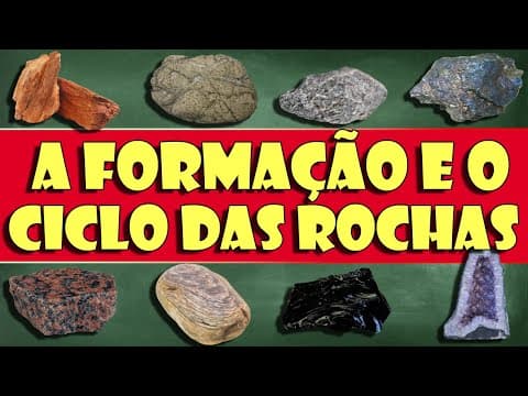 Thumbnail da aula: Entenda o que é e como ocorre a formação e o ciclo das rochas (Geologia)
