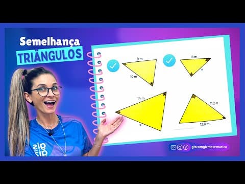 Thumbnail da aula: SEMELHANÇA DE TRIÂNGULOS EXERCÍCIOS  | RAZÃO DE SEMELHANÇA |