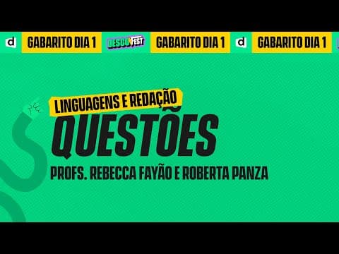 Thumbnail da aula: PLANTÃO | GABARITO ENEM 2025 - QUESTÕES QUE CAÍRAM EM LINGUAGENS E REDAÇAO