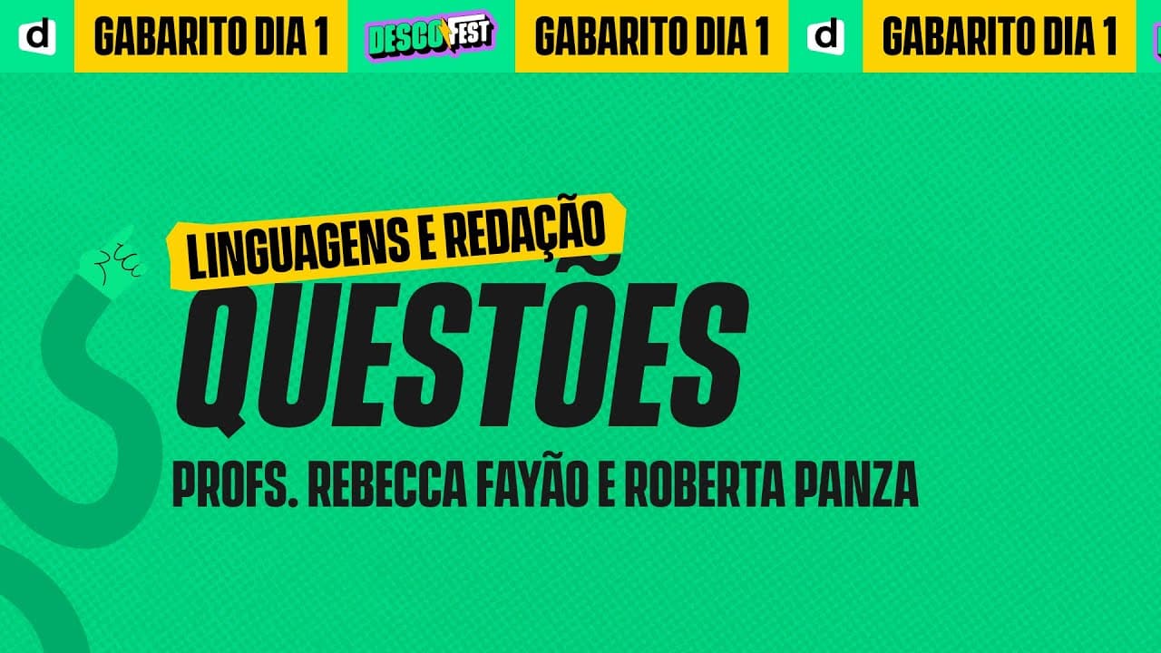 Thumbnail: PLANTÃO | GABARITO ENEM 2025 - QUESTÕES QUE CAÍRAM EM LINGUAGENS E REDAÇAO