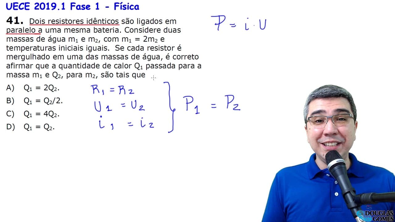 Thumbnail: Correção/Resolução/Comentário Vestibular UECE 2019.1 F1 Q41