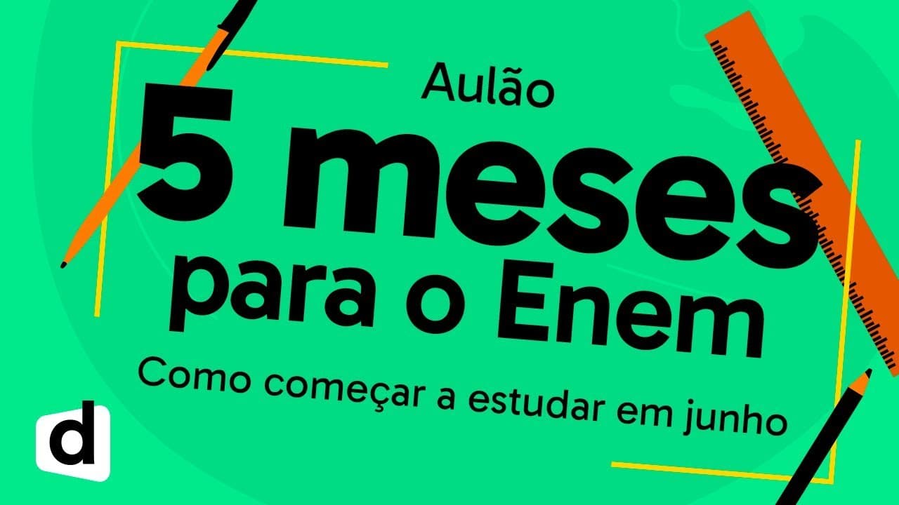 Thumbnail: REPRISE | AULÃO 5 MESES PARA O ENEM COMO COMEÇAR A ESTUDAR EM JUNHO | DESCOMPLICA