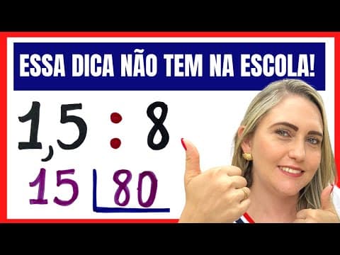 Thumbnail da aula: DIVISÃO COM VÍRGULA!! DICA INCRÍVEL!!! #euaprendicomamor