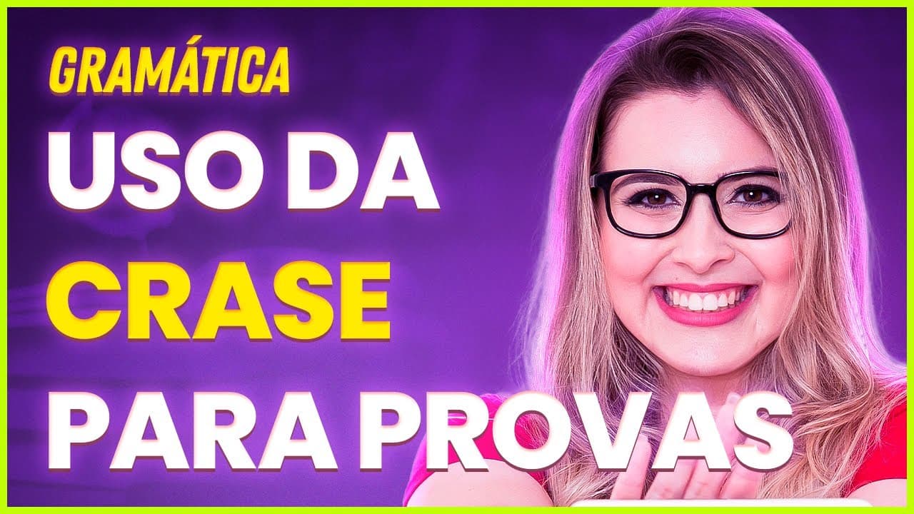 Thumbnail: CRASE PARA PROVAS (CONCURSOS E VESTIBULARES) TEORIA + RESOLUÇÃO DE EXERCÍCIOS - Profa. Pamba