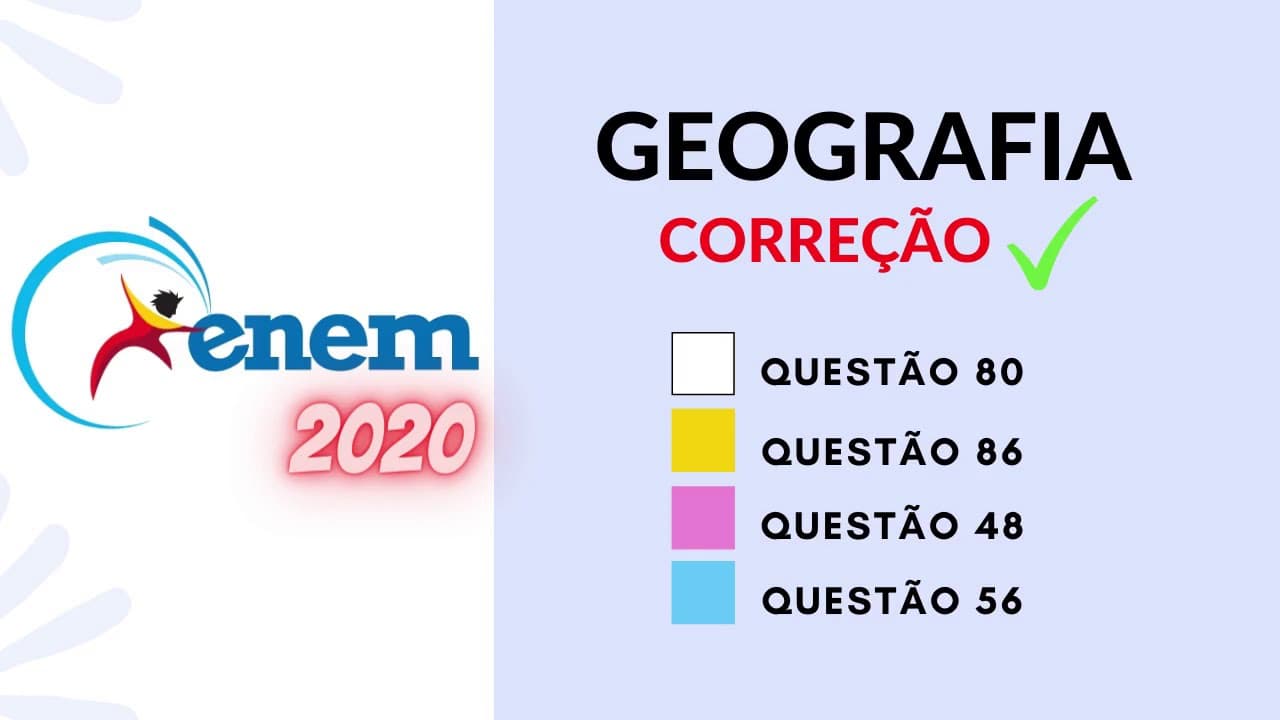 Thumbnail: QUESTÃO 80 (PROVA BRANCA) - Geografia ENEM 2020: O uso da água