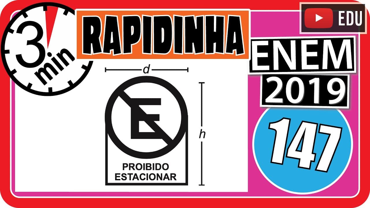 Thumbnail: 🏃 [ENEM 2019] 147 📘 GEOMETRIA PLANA Uma administração municipal encomendou a pintura de dez placas