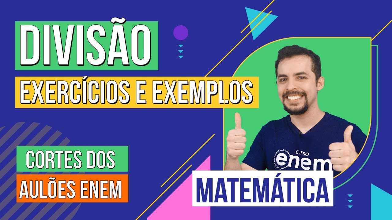 Thumbnail: DIVISÃO: aprenda com exercícios e exemplos | Matemática | Lucas Borguezan | Cortes dos Aulões Enem
