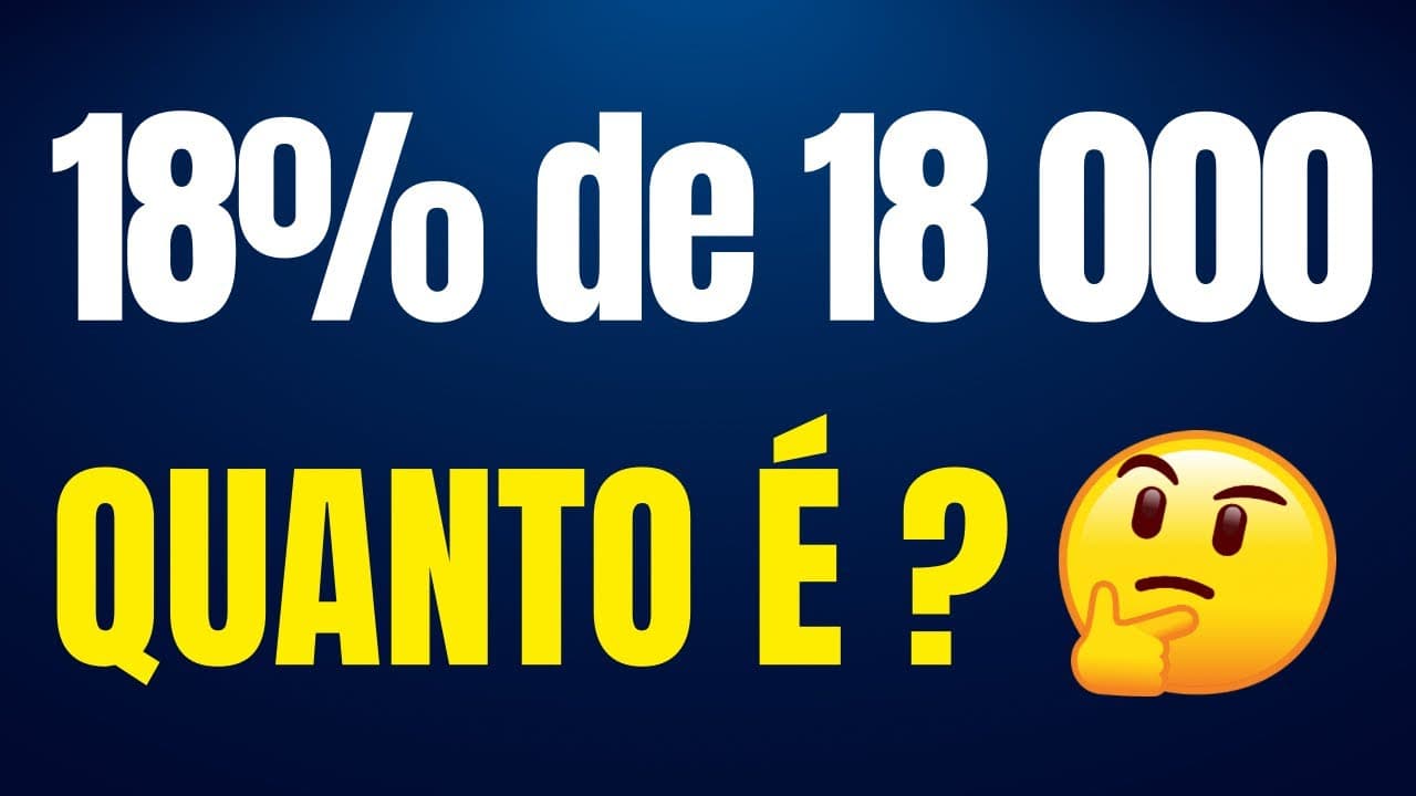 Thumbnail: APRENDA AGORA COMO RESOLVER QUALQUER PORCENTAGEM!!