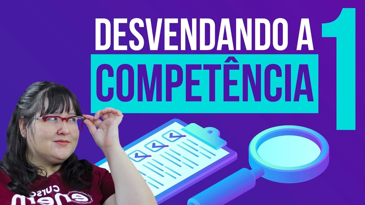 Thumbnail: REDAÇÃO ENEM: Tudo sobre a Competência 1