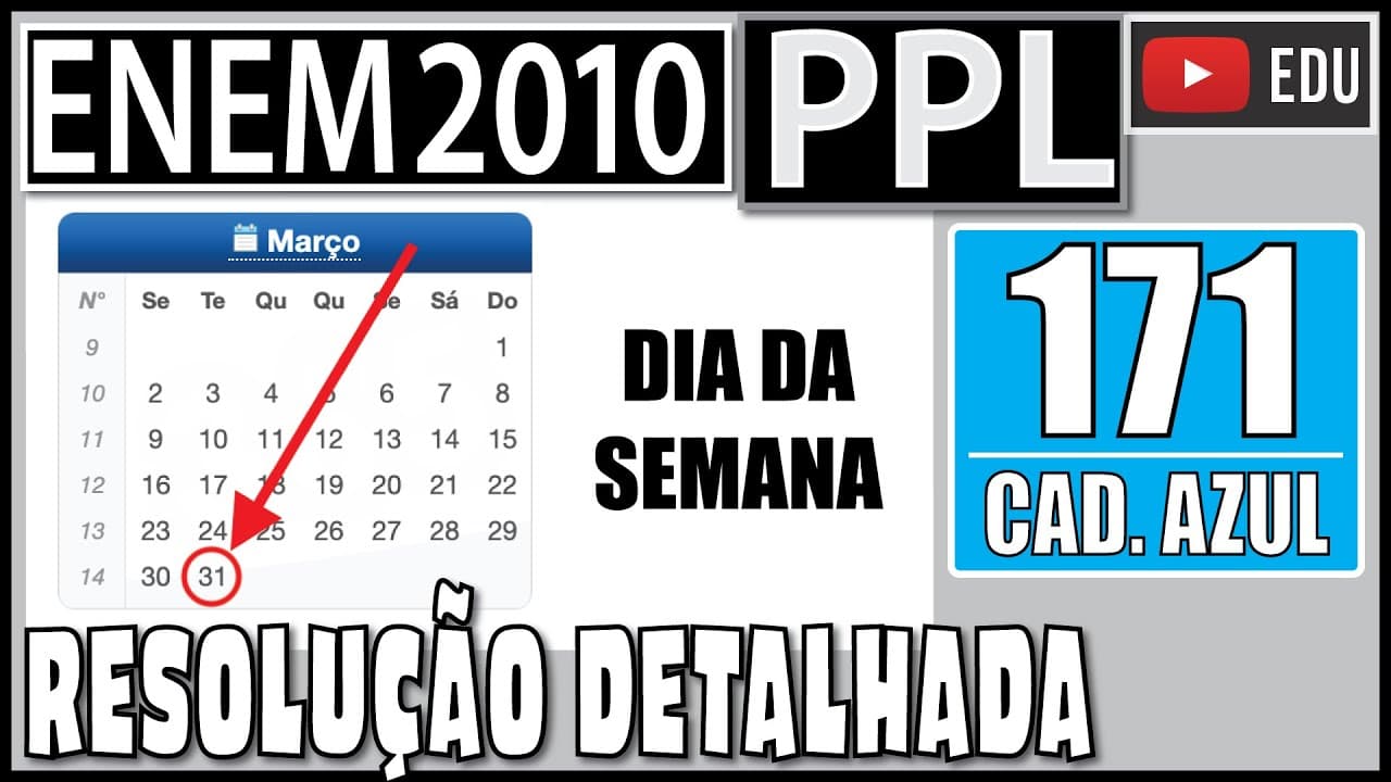 Thumbnail: [ENEM 2010 PPL] 171 📘 DIVISÃO Nosso calendário atual é embasado no antigo calendário romano, que