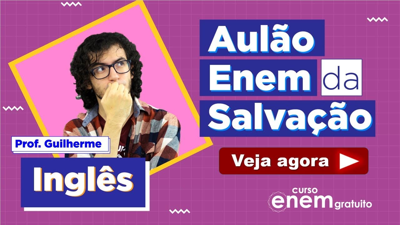 Thumbnail: AULÃO ENEM DE INGLÊS | AULÃO DA SALVAÇÃO 2021