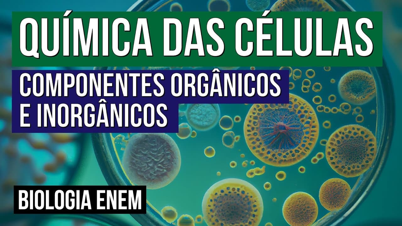 Thumbnail: QUÍMICA DAS CÉLULAS: componentes orgânicos e inorgânicos | Biologia para o Enem | Cláudia Aguiar