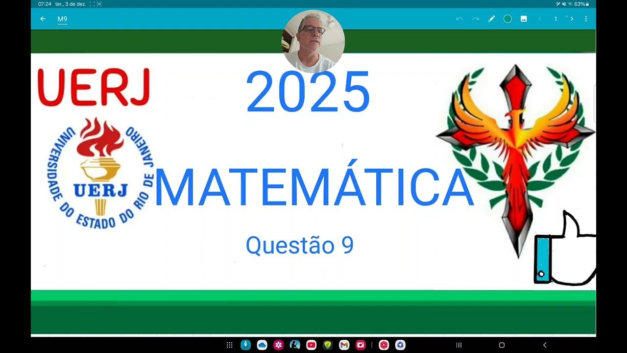 Thumbnail: UERJ 2025 MATEMÁTICA questão 9, Considere a sequência dos números naturais ímpares e as somas S1