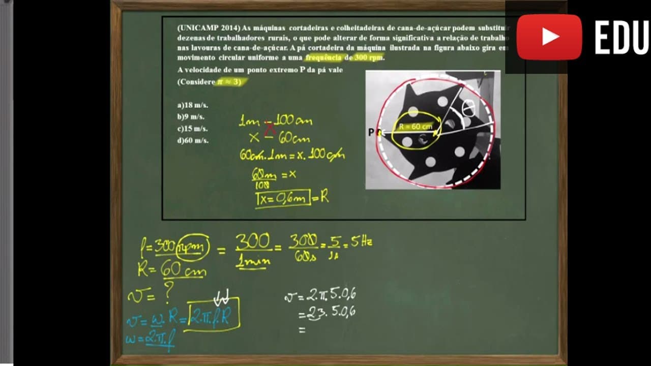 Thumbnail: Vestibular - UNICAMP 2014 - Exercício de Movimento Circular Uniforme