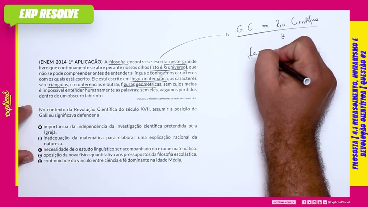 Thumbnail: A FILOSOFIA ENCONTRA-SE ESCRITA NESTE GRANDE (...) | RENASCIMENTO, HUMANISMO E REVOLUÇÃO CIENTÍFICA